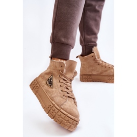 PM1 Zapatillas Altas De Ante Con Aislamiento Beige Evren 2