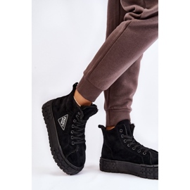 PM1 Zapatillas altas de ante con aislamiento negro Evren 3