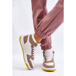 BM Zapatillas Deportivas Altas Mujer Zapatillas Blancas y Beige Rumor blanco 6