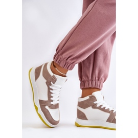 BM Zapatillas Deportivas Altas Mujer Zapatillas Blancas y Beige Rumor blanco 8