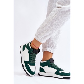 BM Zapatillas Deportivas Altas Mujer Sneakers Blanco-Verde Rumor 4
