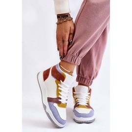 BM Deportivas Altas Mujer Sneakers Multicolor Rumor blanco violeta 1