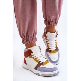 BM Deportivas Altas Mujer Sneakers Multicolor Rumor blanco violeta 5