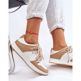 BM Zapatillas Mujer Clásicas Doble Cordones Blanco-Beige Jella 6