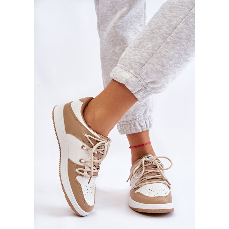 BM Zapatillas Mujer Clásicas Doble Cordones Blanco-Beige Jella 2