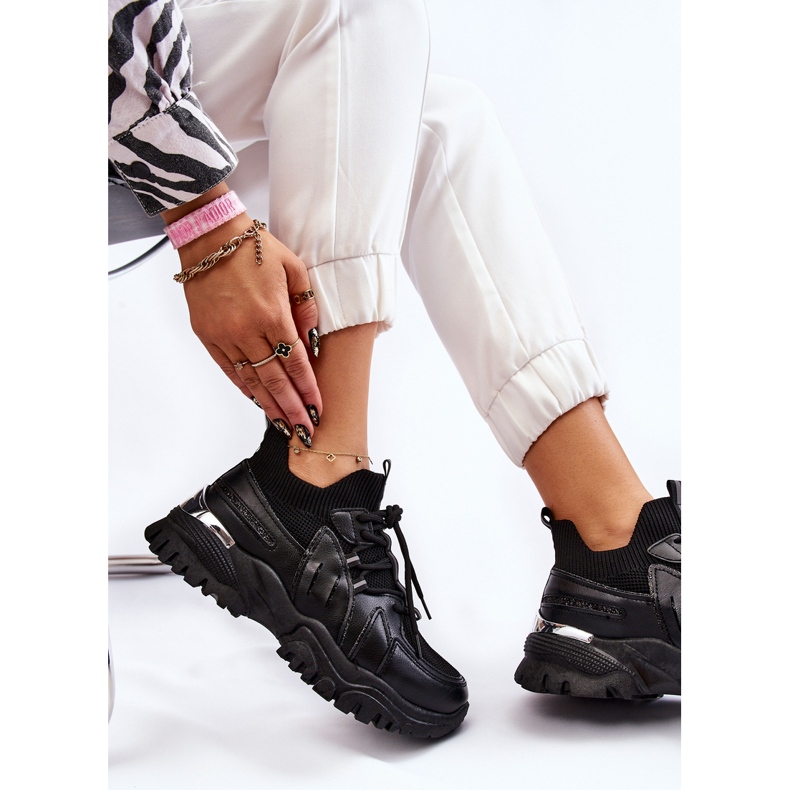 BM Zapatillas Deportivas Mujer Calcetín Slip-On Negro Berna 2 BM Zapatillas Deportivas Mujer Calcetín Slip-On Negro Berna 2