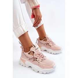 PA1 Zapatos Deportivos De Mujer Con Cordones En La Plataforma Rosa Minea rosado 4