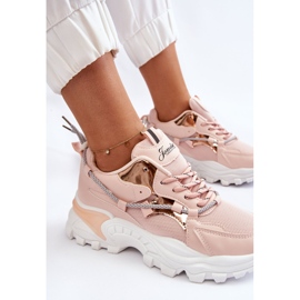 PA1 Zapatos Deportivos De Mujer Con Cordones En La Plataforma Rosa Minea rosado 5
