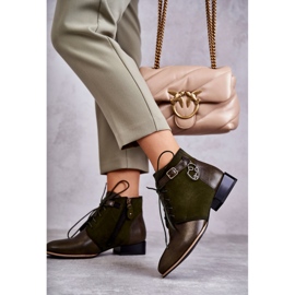 Botas de piel mujer Maciejka 5743A-09 Botas verdes 1