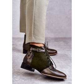 Botas de piel mujer Maciejka 5743A-09 Botas verdes 5