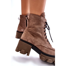 Lemar Botas aisladas de gamuza para mujeres marrón claro beige 2