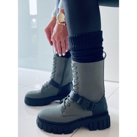 BM Botas planas con cordones Kieran Green verde 2