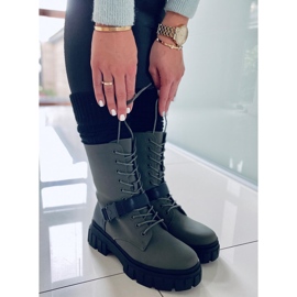 BM Botas planas con cordones Kieran Green verde 1