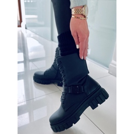 BM Botas planas con cordones Kieran Black negro 3