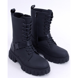 BM Botas planas con cordones Kieran Black negro 5