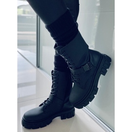 BM Botas planas con cordones Kieran Black negro 4