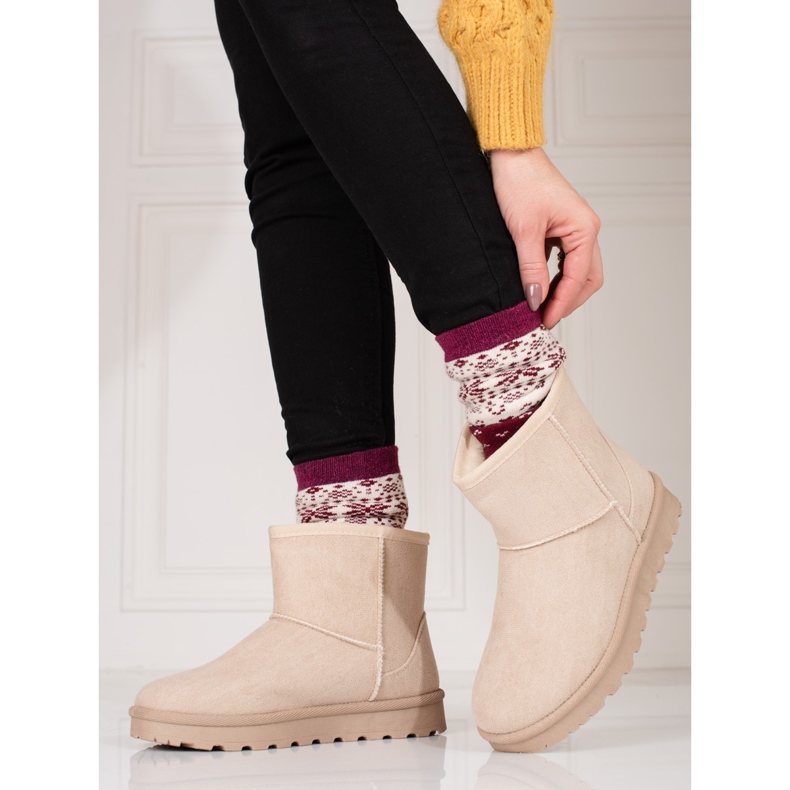 Botas de nieve mujer Shelovet beige 1