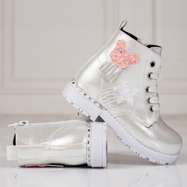 Botas plateadas de niña plata 2