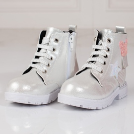 Botas plateadas de niña plata 1
