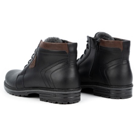 Polbut Botas invierno hombre piel J34S Negro con marron marrón 7