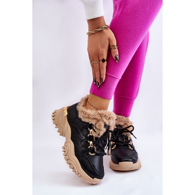 PM1 Zapatillas Deportivas Con Aislamiento Mujer Con Cordones Negro Beige Kerberos 1