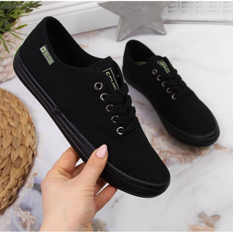 Deportivas de textil todo negro Big Star JJ274261 1