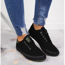 Deportivas de textil todo negro Big Star JJ274261 7