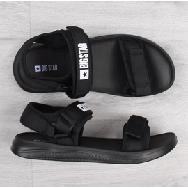 Big Star HH174842 sandalias deportivas de hombre negras con velcro negro 2