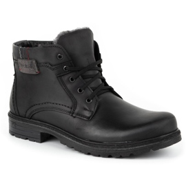 Polbut Botas invierno hombre piel J35S negro con gris 2