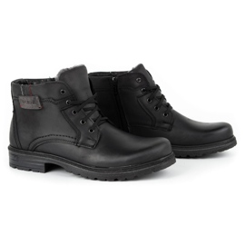 Polbut Botas invierno hombre piel J35S negro con gris 3