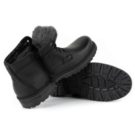 Polbut Botas invierno hombre piel J35S negro con gris 5