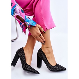 Zapatos De Salón De Ante Con Tachuelas Decorativas Black Dories negro 6