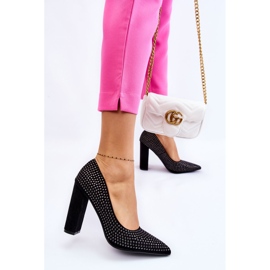 Zapatos De Salón De Ante Con Tachuelas Decorativas Black Dories negro 2