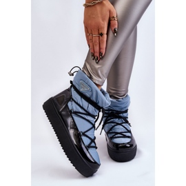 Botas De Nieve Con Cordones De Mujer Azul Carrios 2 Botas De Nieve Con Cordones De Mujer Azul Carrios 2