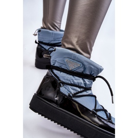 Botas De Nieve Con Cordones De Mujer Azul Carrios 10