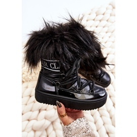 PM1 Botas De Nieve Con Aislamiento Para Niños Con Cordones Negro Colioris 5