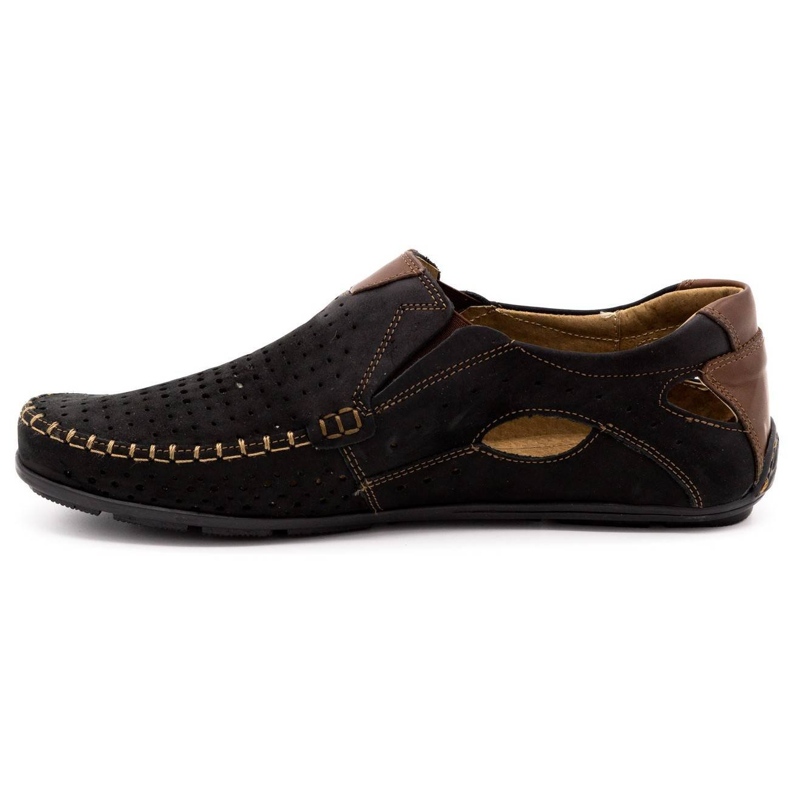 Olivier Zapatos de verano mocasín 901 de hombre negro 1