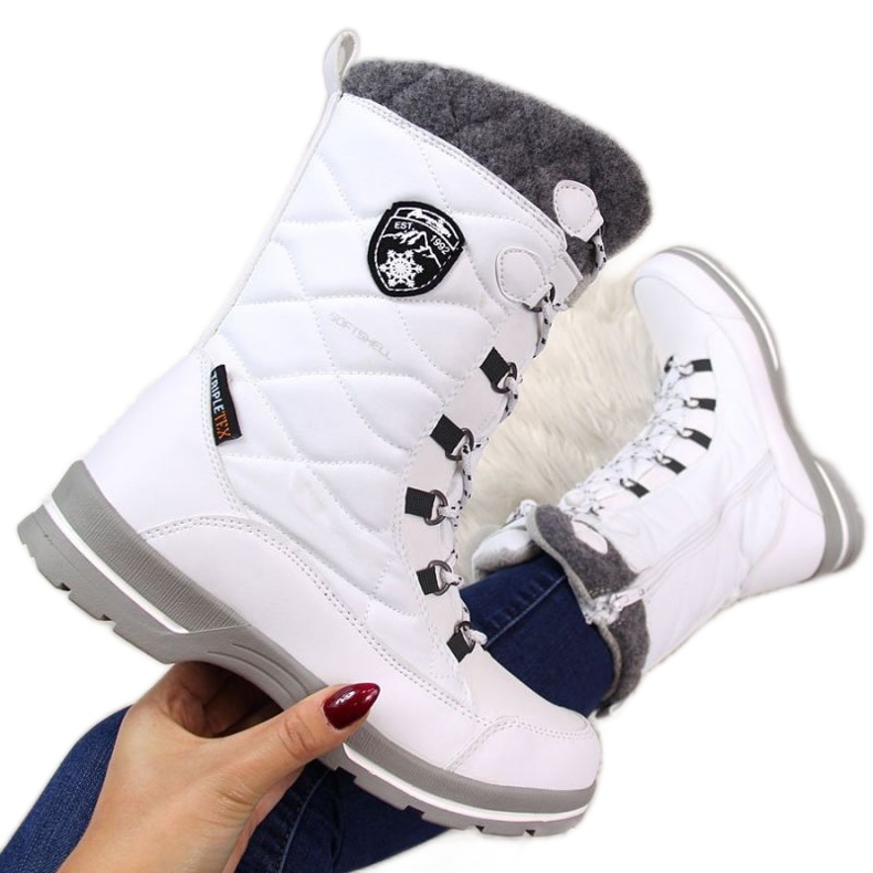 Botas de nieve impermeables American Club W AM516B blanco 1