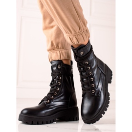 Diamantique Tramperos con cordones clásicos negro 3