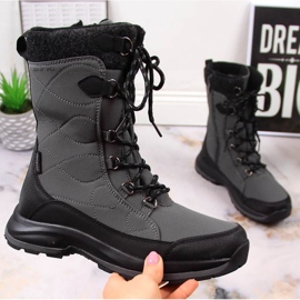 DC Botas de nieve impermeables Dk W 2105 DK61C negro gris 1