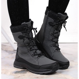DC Botas de nieve impermeables Dk W 2105 DK61C negro gris 2