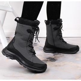 DC Botas de nieve impermeables Dk W 2105 DK61C negro gris 3