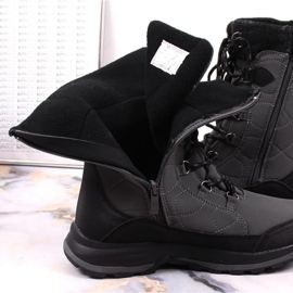 DC Botas de nieve impermeables Dk W 2105 DK61C negro gris 7