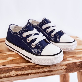 Zapatillas deportivas infantiles clásicas Filemon azul marino 4