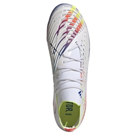 Adidas Predator Edge.1 L Fg M GW1022 zapatos de fútbol blanco, mezcla de colores blanco 2