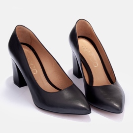 Marco Shoes Zapatos de salón de piel negro 5