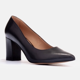 Marco Shoes Zapatos de salón de piel negro 1