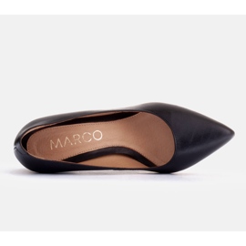 Marco Shoes Zapatos de salón de piel negro 4