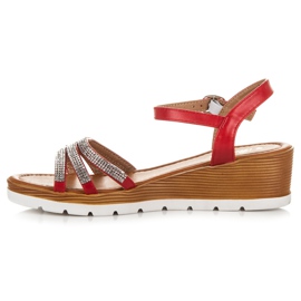 Renda Sandalias de mujer rojo 3