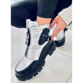 PA1 Botas de nieve mujer Wells Silver negro plata 3